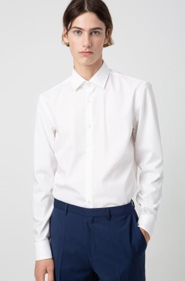 Koszula HUGO Slim Fit Business Białe Męskie (Pl79971)